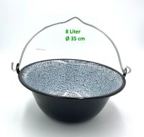 Gulaschkessel 8 Liter emailliert Fondue Kessel