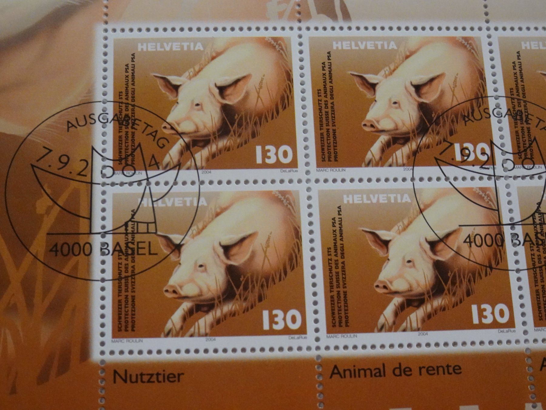 Alle Briefmarken: 2004, KLEINBOGEN, AUSGABETAG, TIERSCHUTZ – Neu (gemäss Beschreibung) aus Eschenbach SG von eDaisy 1