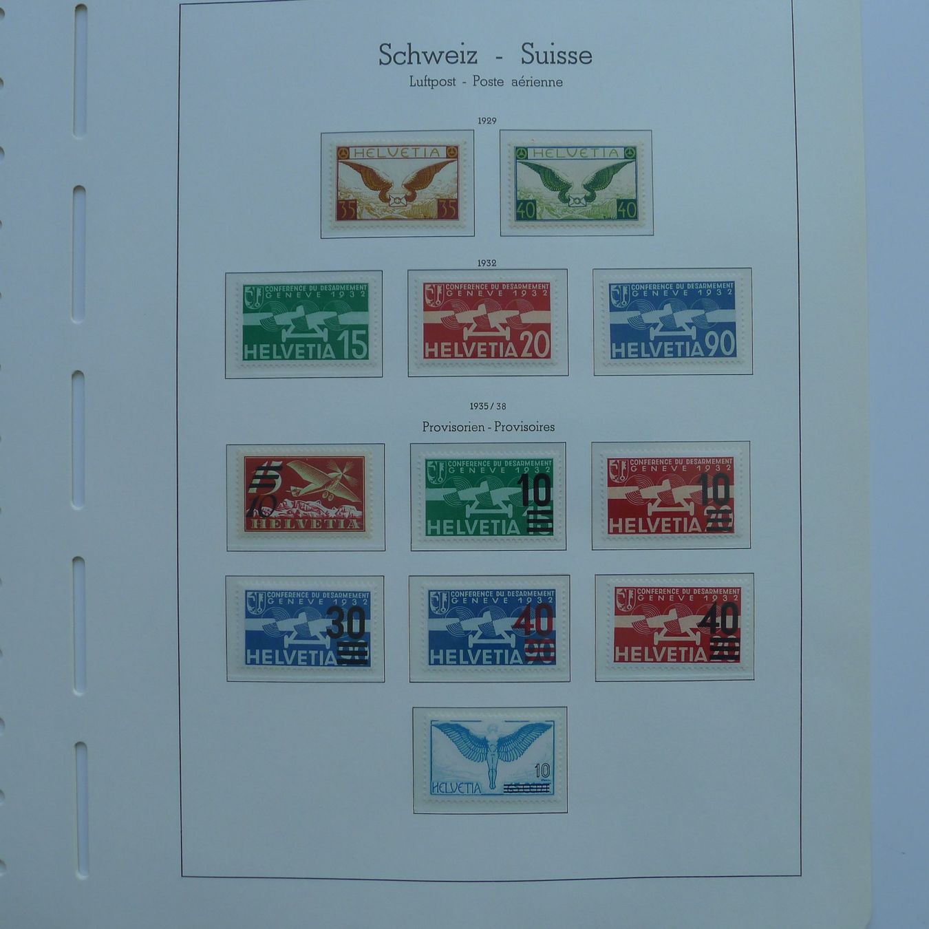 Tutti i francobolli: Sammlung Flugpost ab F1, meist postfrisch ** Kat: 1855.- – Usato da Ebikon venduto da SilvioFreund 3