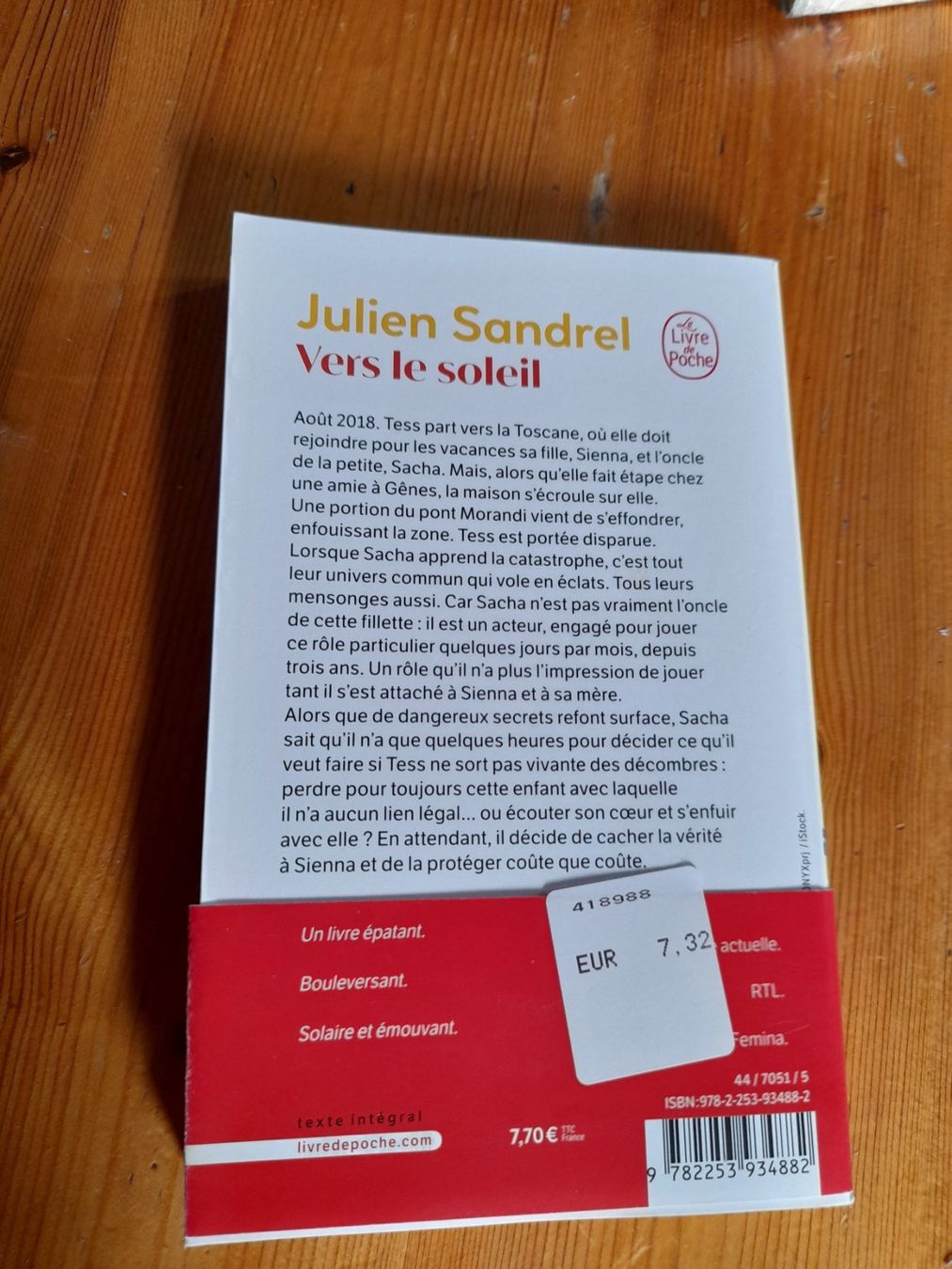 Libri: Livre de poche Vers le soleil – Usato da Troistorrents venduto da Marion70 1