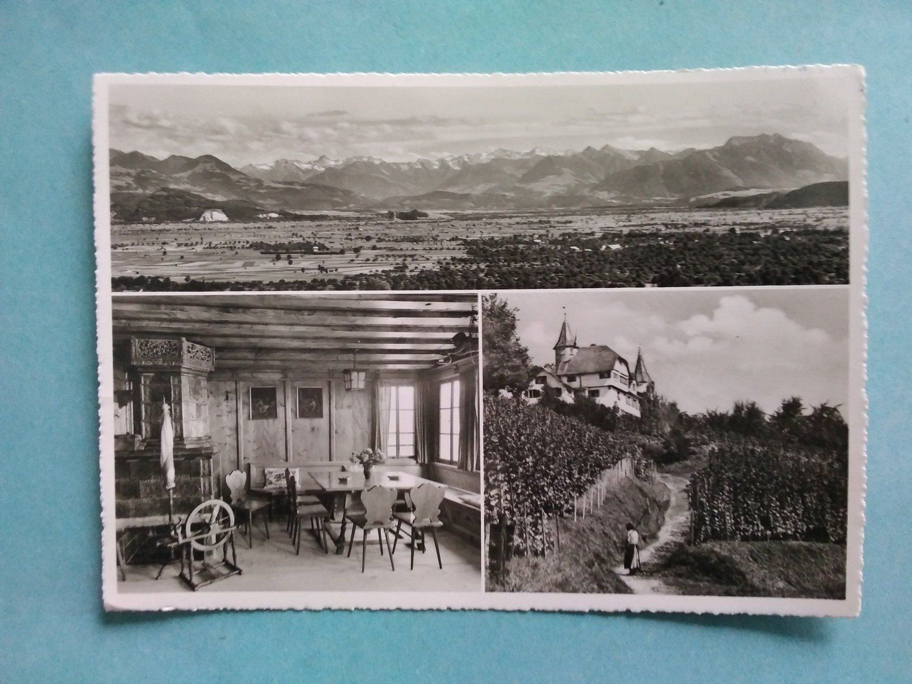 Cartoline postali: SG Marbach Restaurant Schloss Weinstein 1958 – Usato da Appenzell venduto da lama19