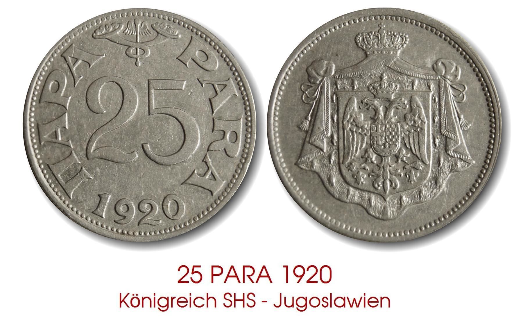 Tutti le monete: 25 PARA 1920 TOP – Usato da Flamatt venduto da samowarow