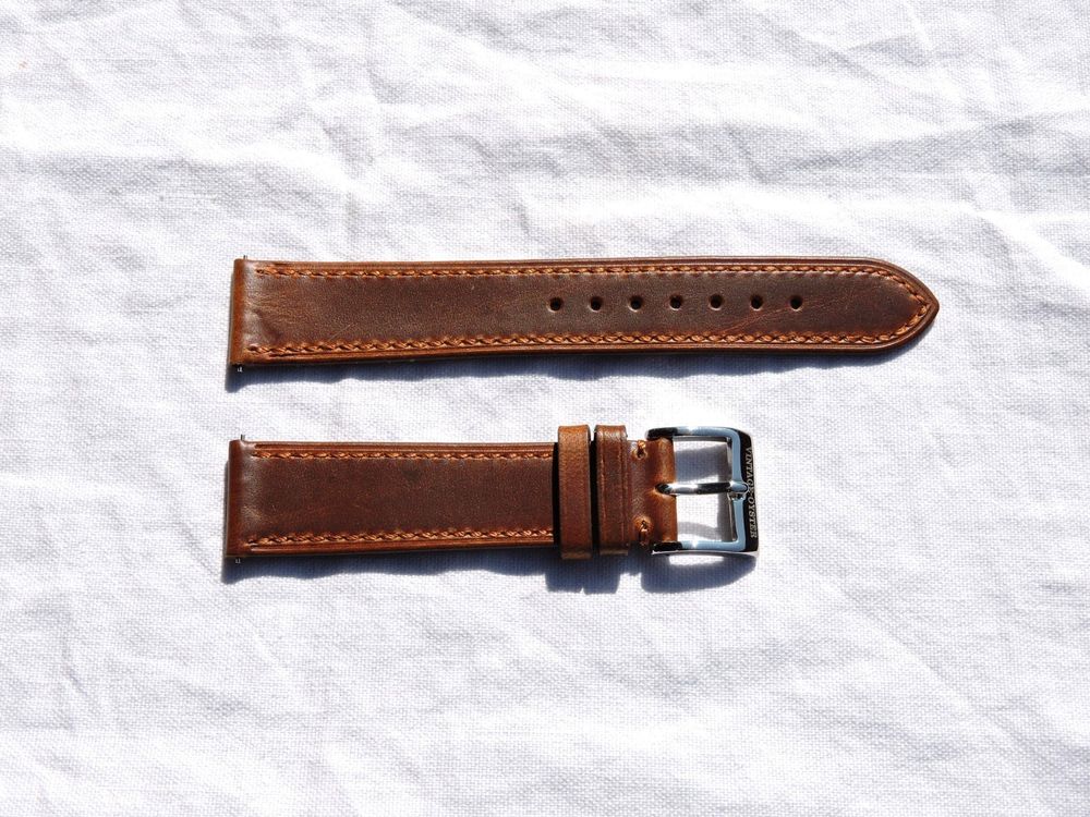 Bracciali & Braccialetti: Vintage-Oyster Uhrenarmband - Echt Leder 19mm, 20mm, 22mm – Usato da Bern venduto da Vintage-Oyster