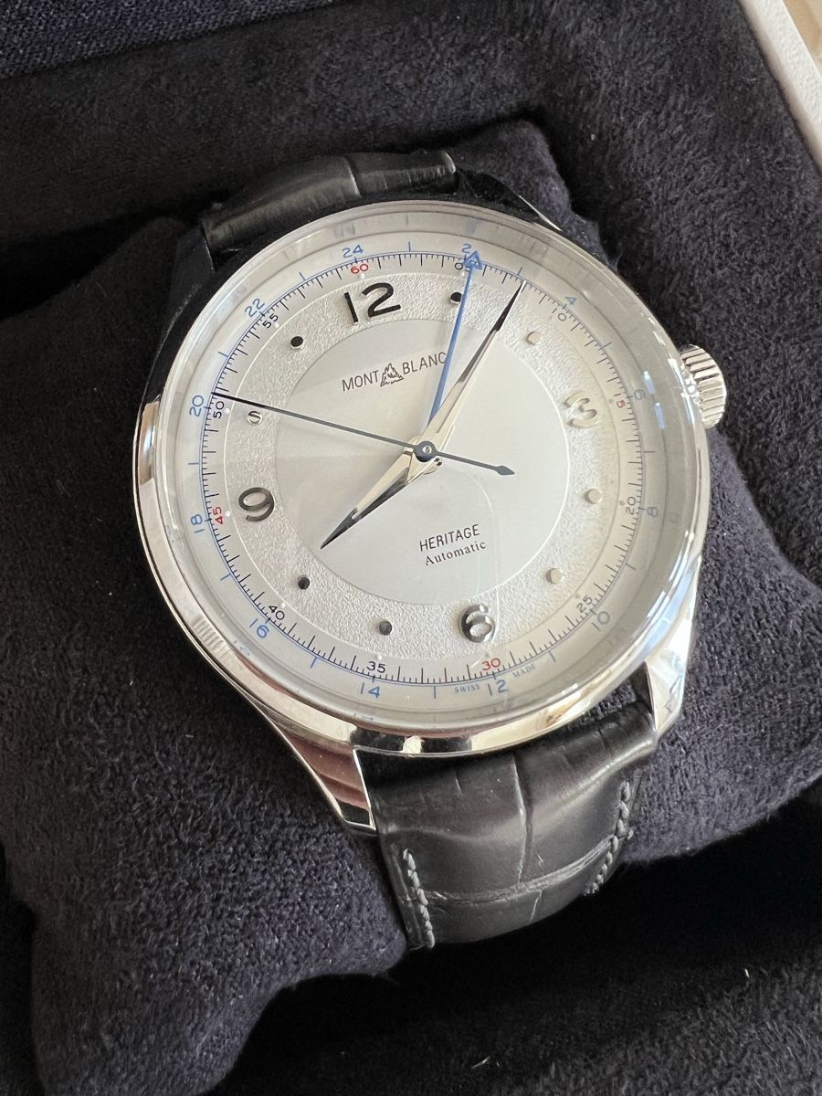 Montblanc Orologi: Montblanc Héritage GMT Automatic FULL SET – Usato da La Chaux-de-Fonds venduto da Houles