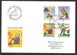 FDC Pro Juventute Serie 2001 J360 - J363 ET 20.11.2001