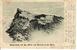 Bürgenstock - Stabstempel Obbürgen 1904