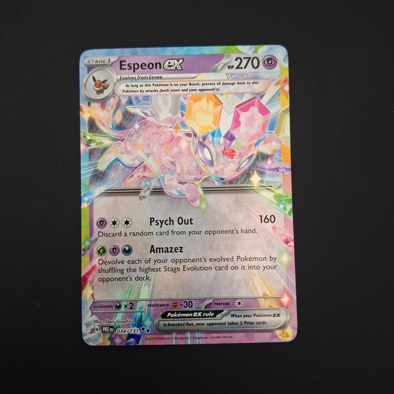 Pokémon Sammelbilder & Trading cards: Espeon ex #034 Prismatic Evolution EN (PRE) – Gebraucht aus Biasca von Sara_Poke123
