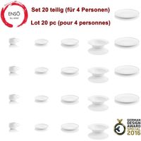 ENSO 20 teiliges Geschirrset, Geschirr Set für 4 Personen