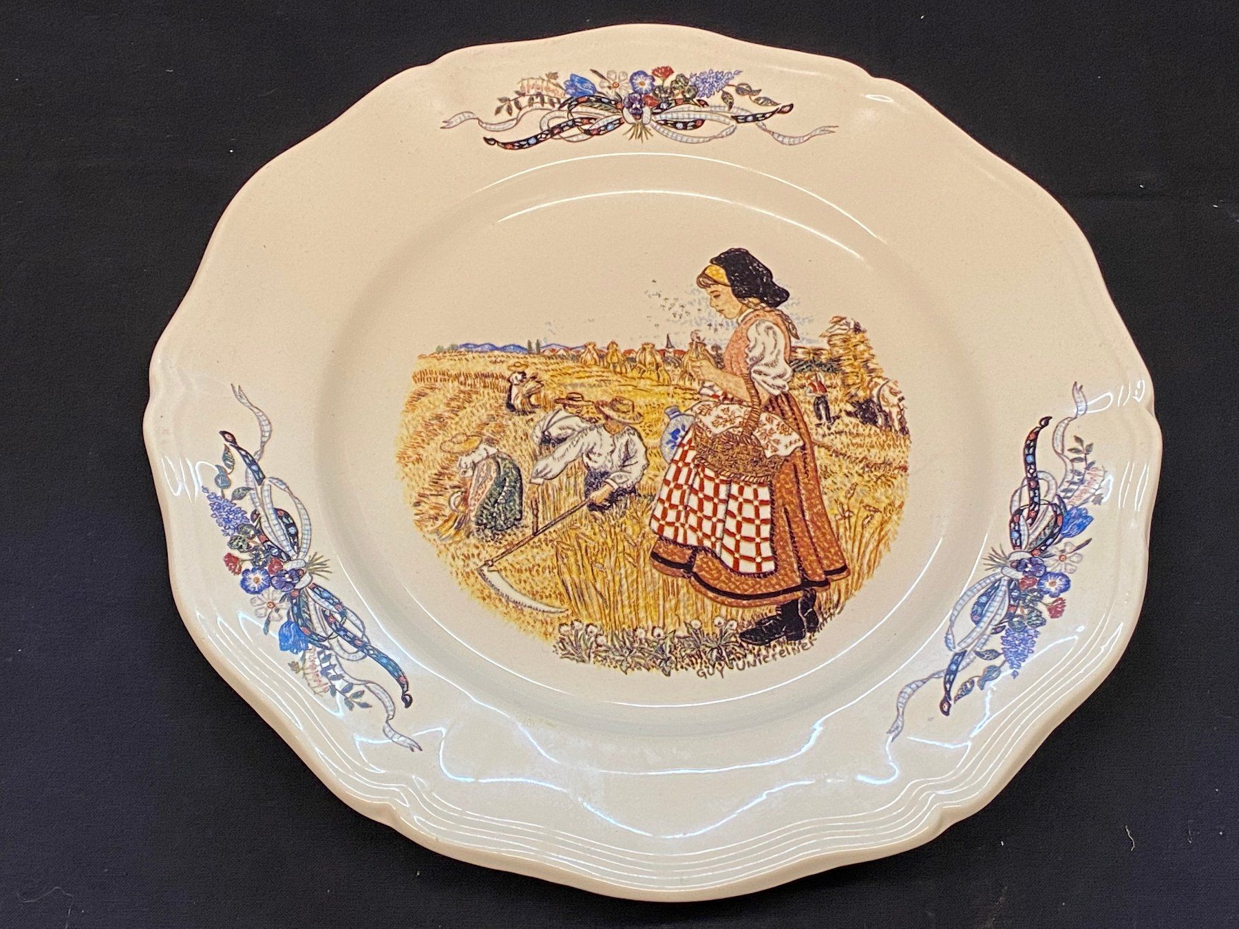 Piatti: 4 Wunderschöne Belle Alsace Collection Teller, Handgemalt – Usato da Schaffhausen venduto da VintageCity 5