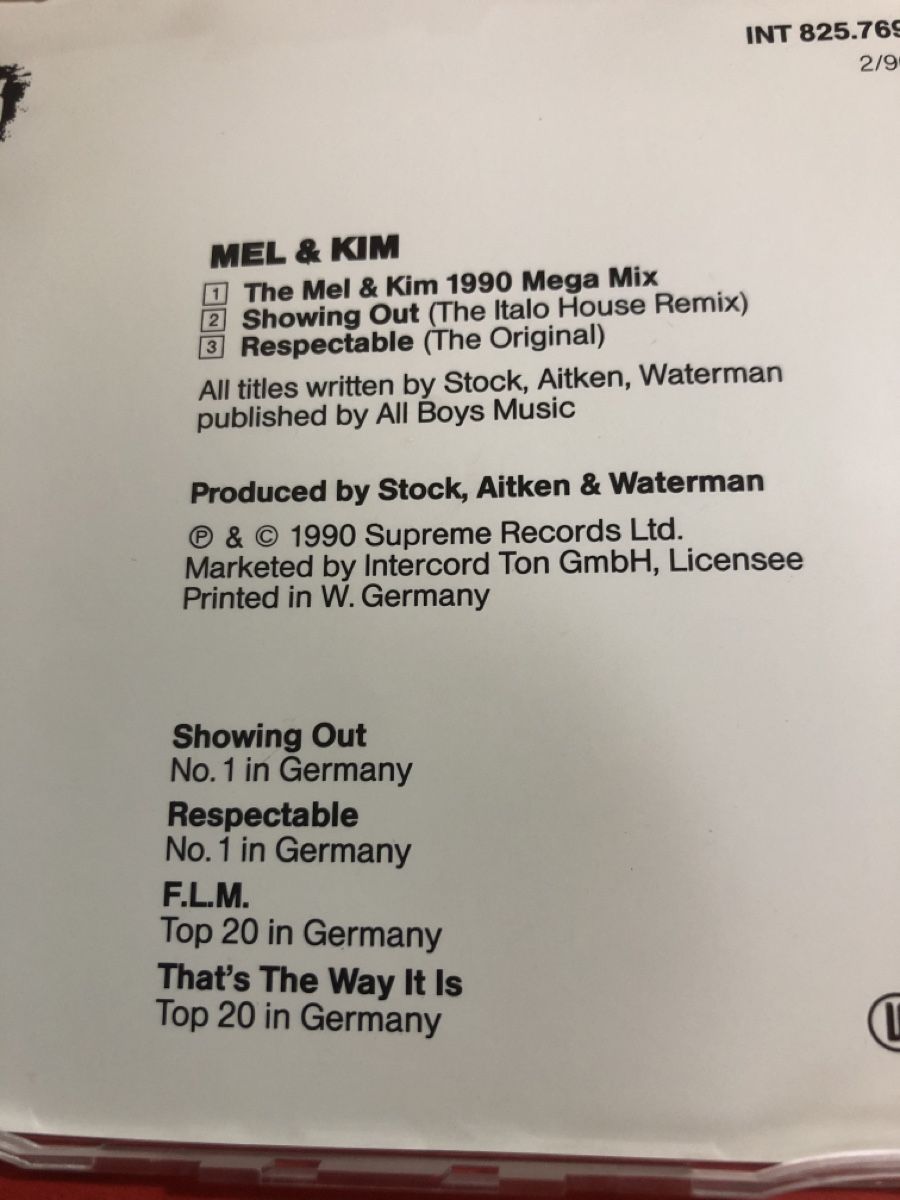 CD: Mel & Kim Megamix Ninety Maxi Single CD – Usato da Flaach venduto da rubo7 2