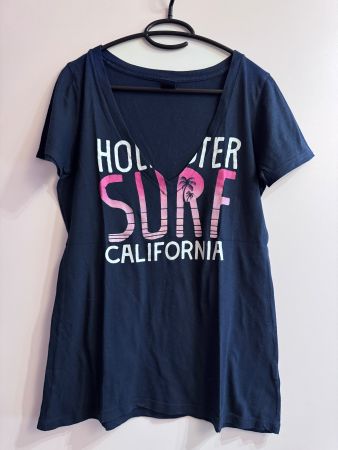 T-shirt femme Hollister bleu marine - taille M