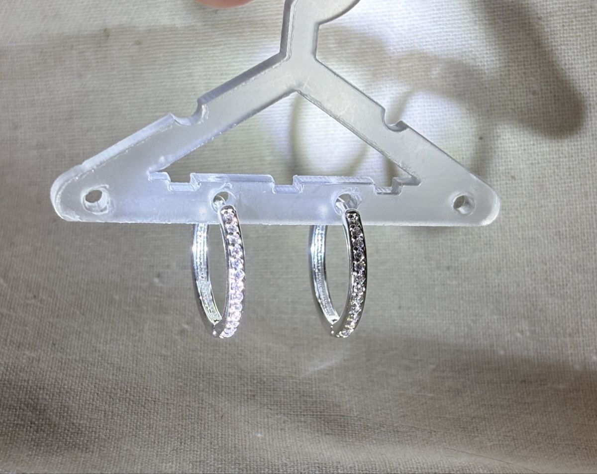 Orecchini pendenti & Orecchini a lobo: Silver 925 Hoop Earrings with Stones – Nuovo (secondo la descrizione) da Nyon venduto da My_wardrobe 1