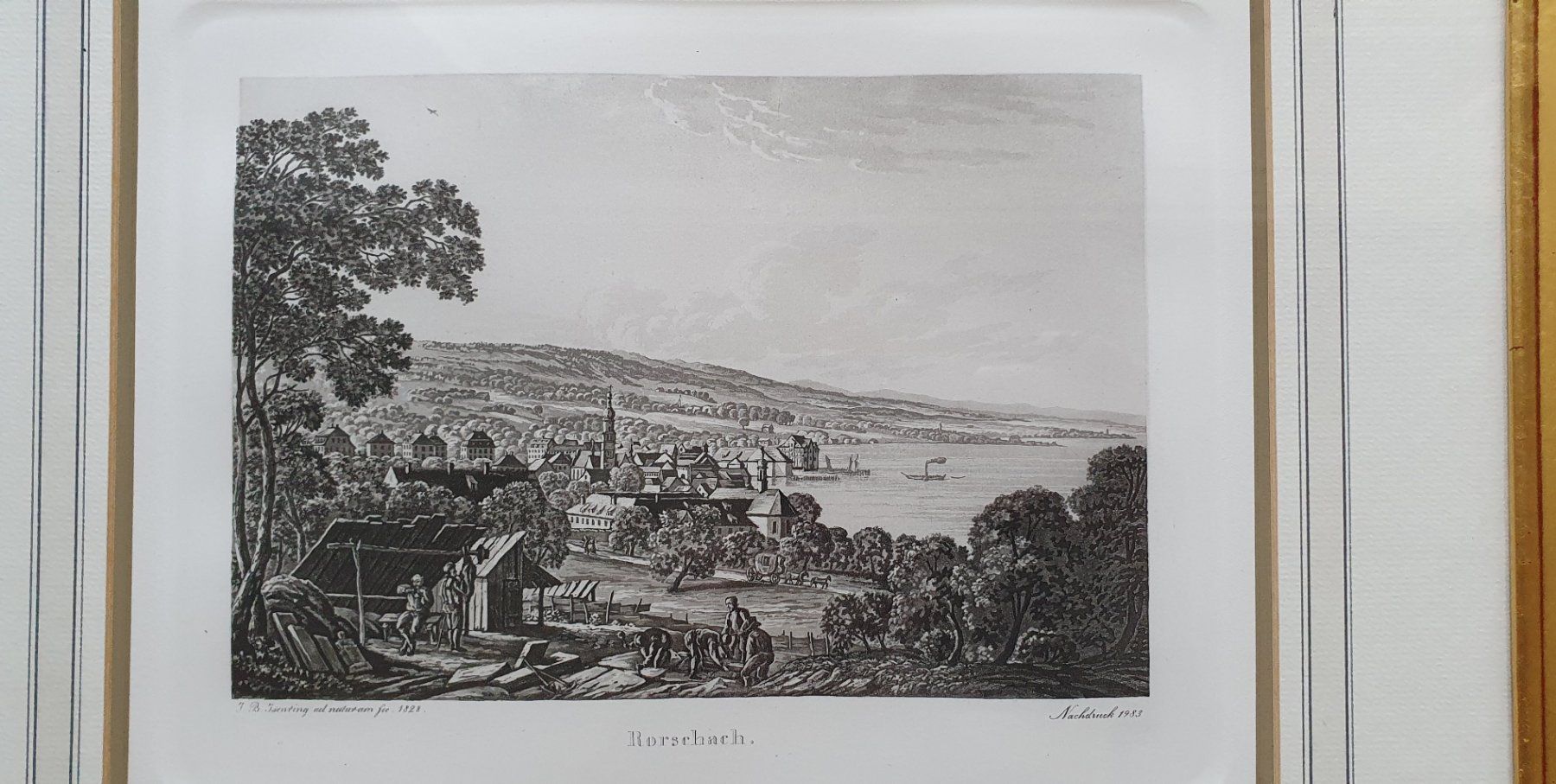 Stiche: Bild - Rorschach, Stich 1828 - Nachdruck – Gebraucht aus Kreuzlingen von Rschweiz1 4