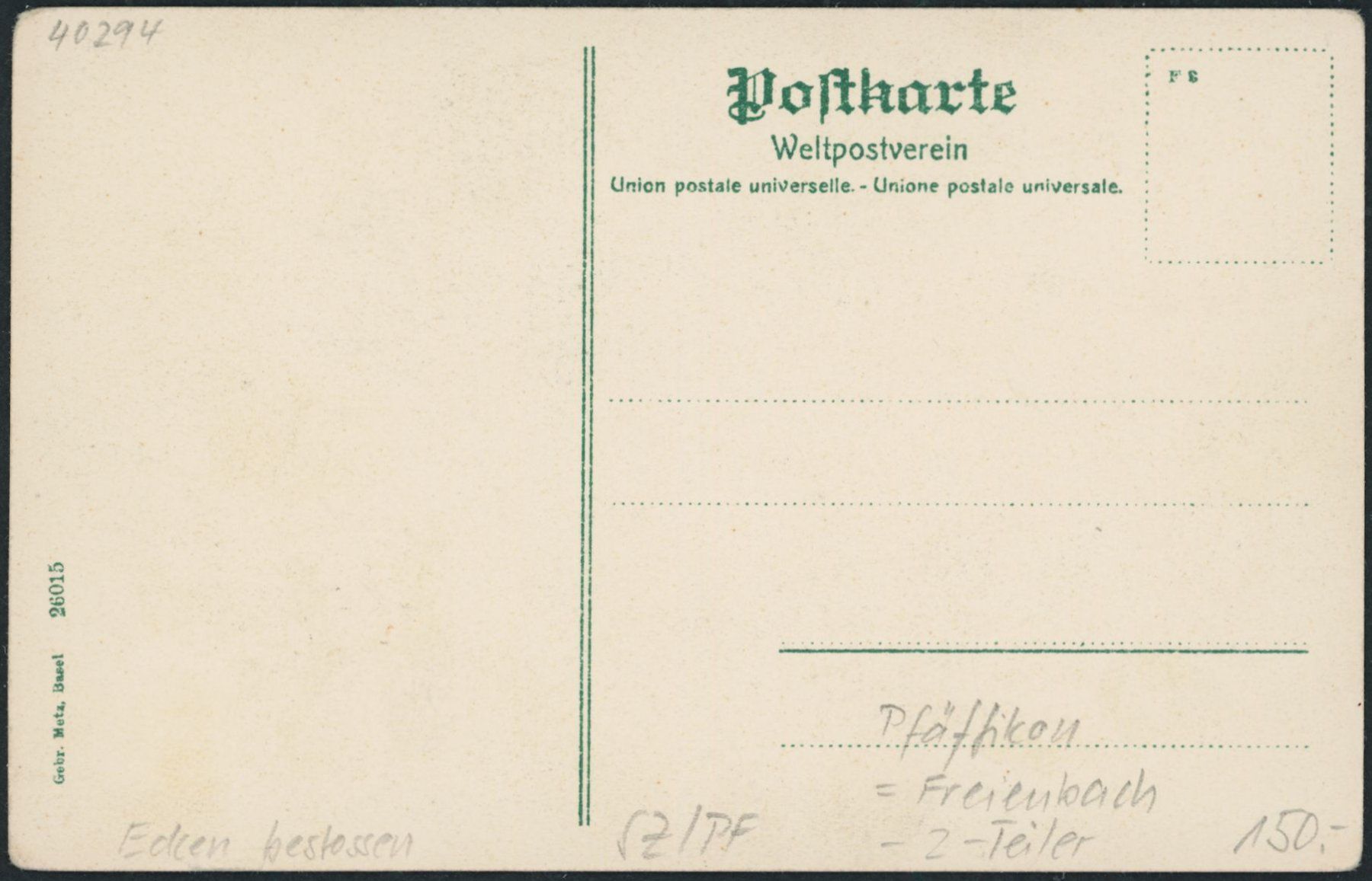 Cartoline postali: SZ Pfäffikon - Freienbach – Nuovo (secondo la descrizione) da Schindellegi venduto da masutka7 1