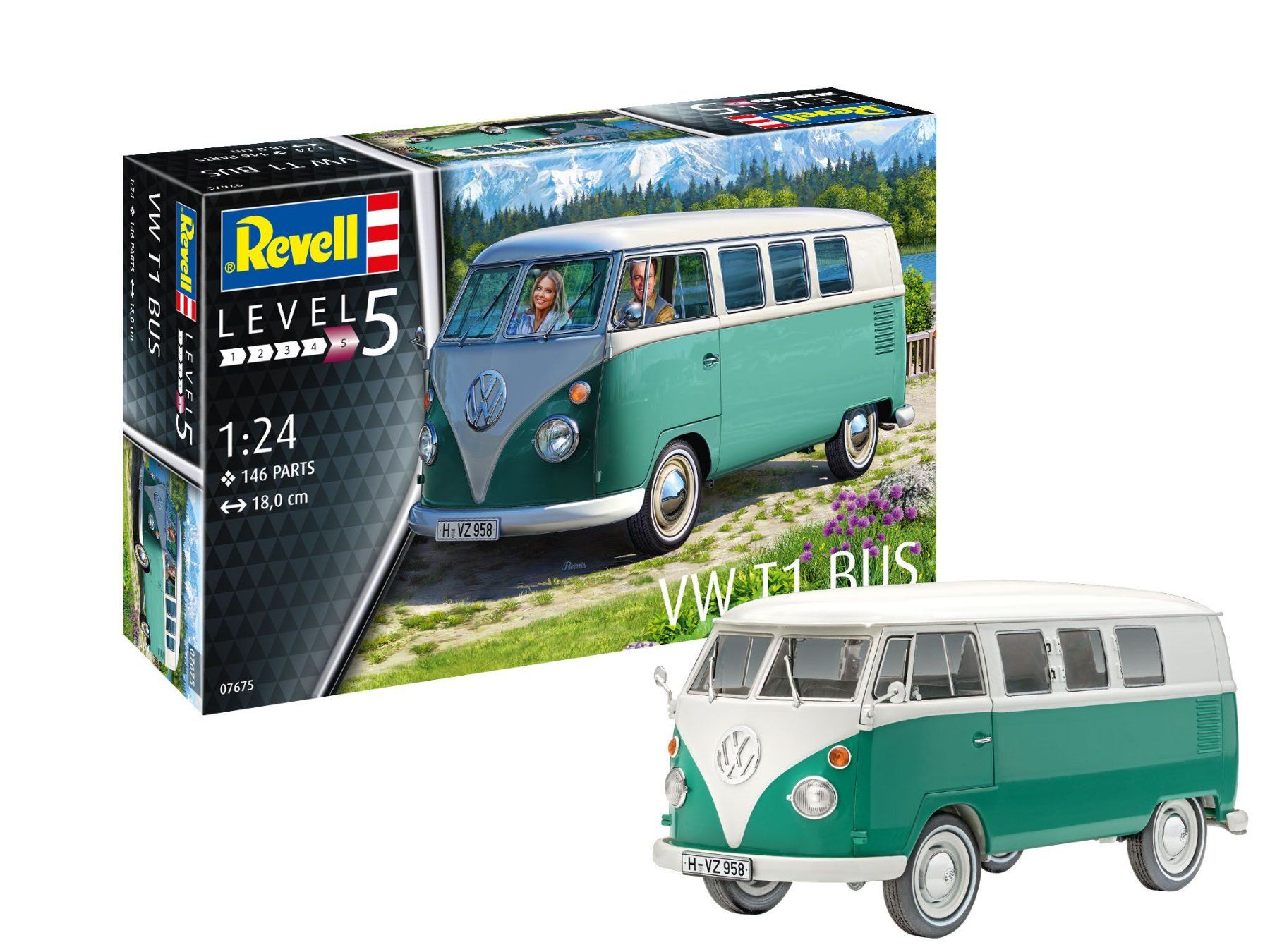Revell Modellini d'auto: VW T1 Bus von  Revell 1:24 – Nuovo e nell'imballaggio originale da Lenk im Simmental venduto da trampeltier61 1