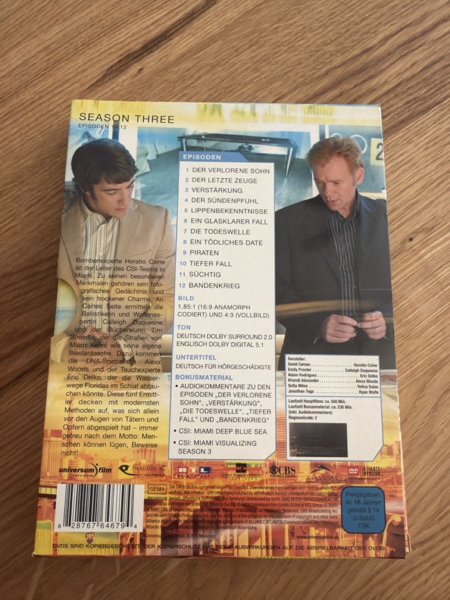 Alle DVDs: CSI Miami Staffel 3 – Gebraucht aus Olten von Sime33 2