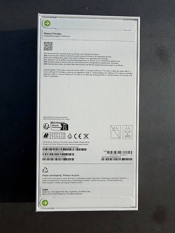 Handys / Smartphones: Apple iPhone 17 Pro Max  256 Go Silver - Neuf - Scellé – Gebraucht aus Pully von forceed 3