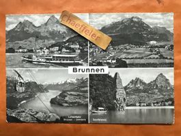 Alte Ansichtskarte Brunnen Vierwaldstättersee, 1962