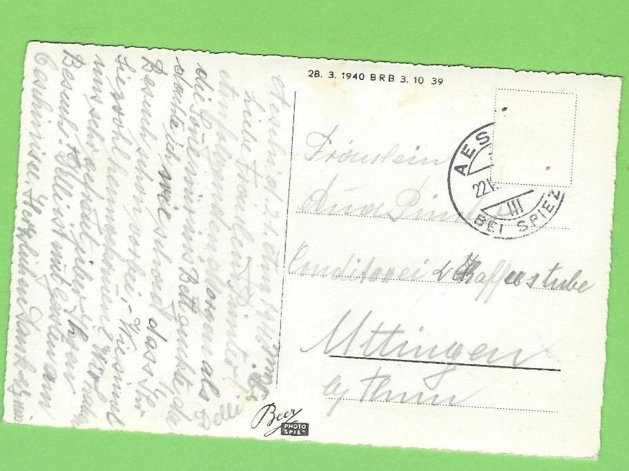 Cartoline postali: Aeschi, Blick auf Blümlisalp und Altels – Usato da Zürich venduto da t24_de 1