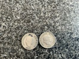 2  5Rp. Stücke 1881+1884