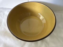 Rössler-Keramikschale  Senfgelb Durchmesser 20 cm 