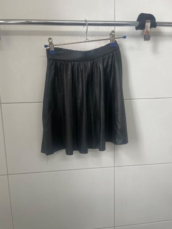 Schwarzer Zara Lederrock, Gr. 140