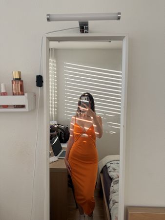 Robe orange -zara 