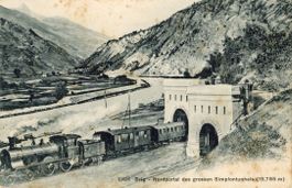 Brig   VS  -  Nordportal des grossen Simplontunnels 19'755 m