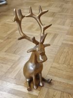 Deko Hirsch / Rentier Aluminium Goldoptik