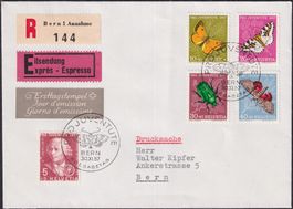 1957, J168-J172, Luxus Ersttagsbrief von BERN  SBK = LP !!