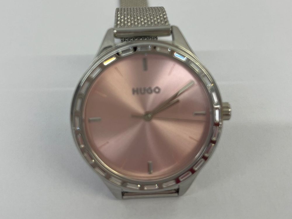 Damenuhr HOOPS LUXURY Rose Stahl Armbanduhr Gefärbt