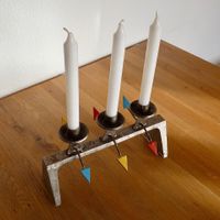 Kerzenständer aus Alteisen mit toller Patina, Einzelstück