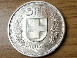 5 Franken 1966 - Silber!