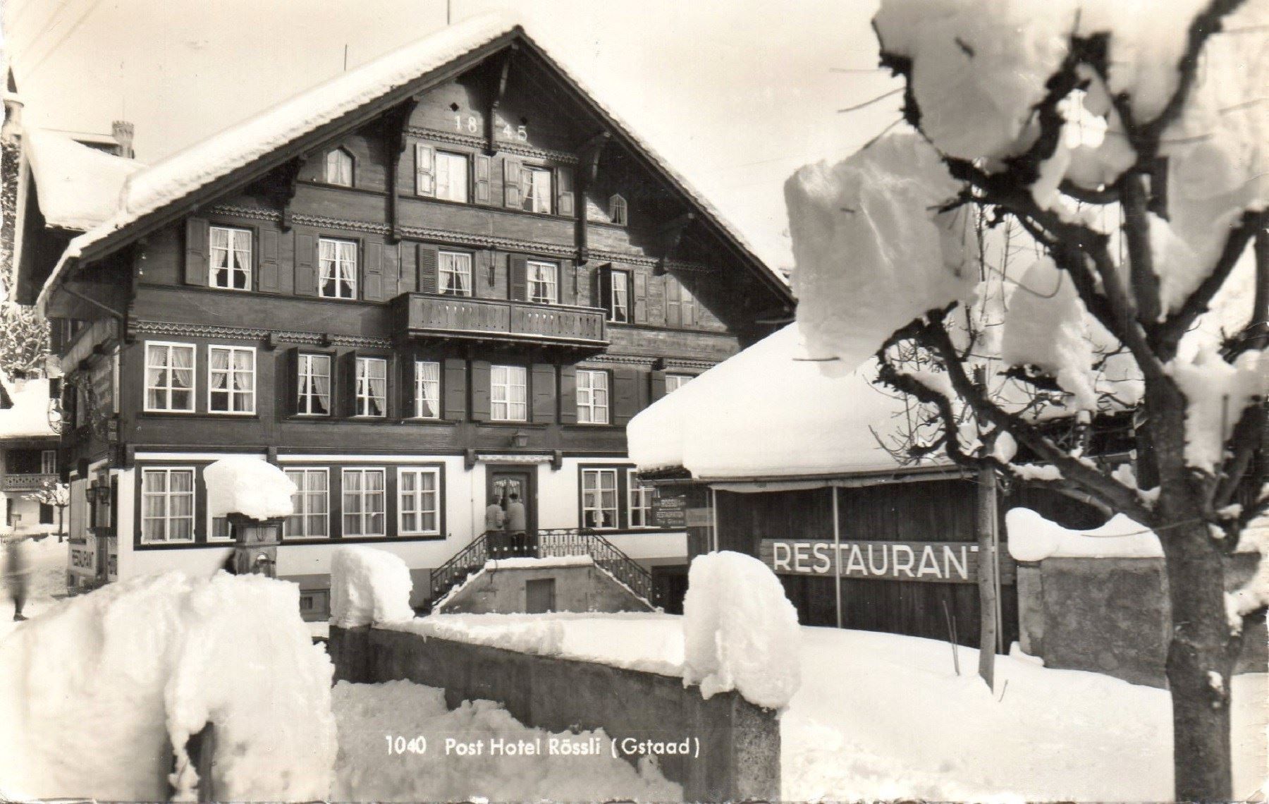 Ansichtskarten: GSTAAD Post Hotel Restaurant Rössli – Gebraucht aus Jona von philajona