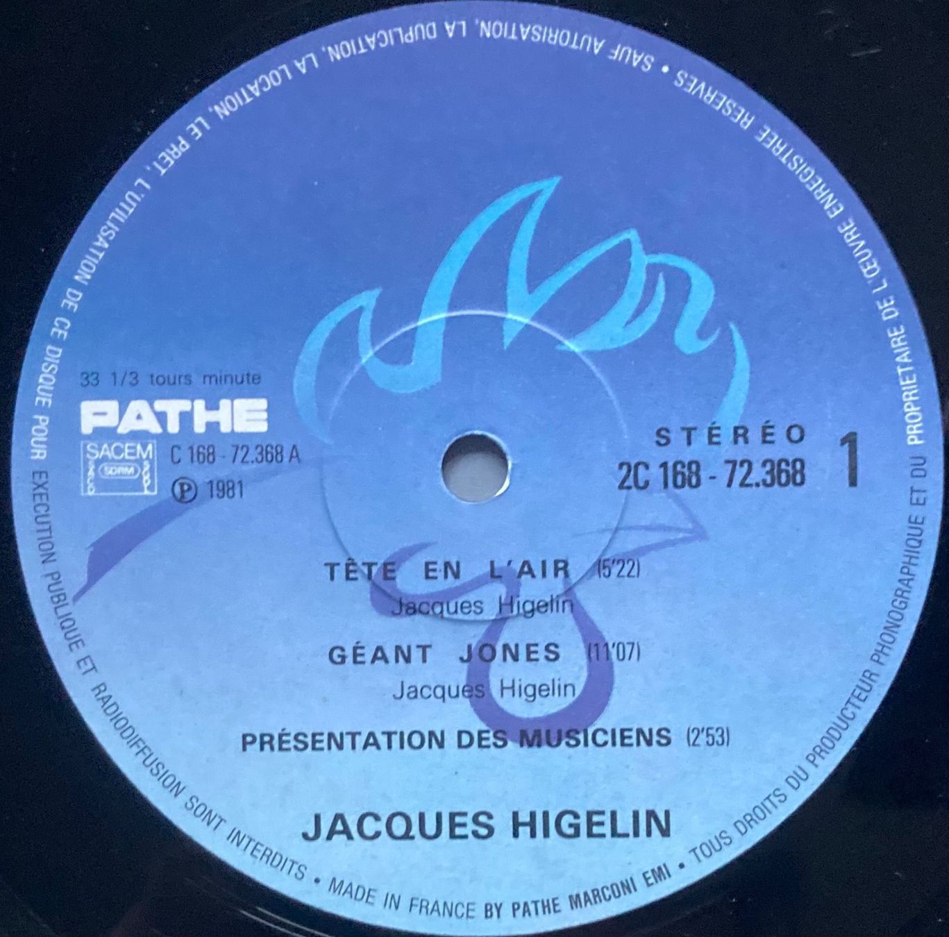 Dischi in vinile: JACQUES HIGELIN - HIGELIN A MOGADOR – Usato da Poliez-Pittet venduto da Newtown-Records 6