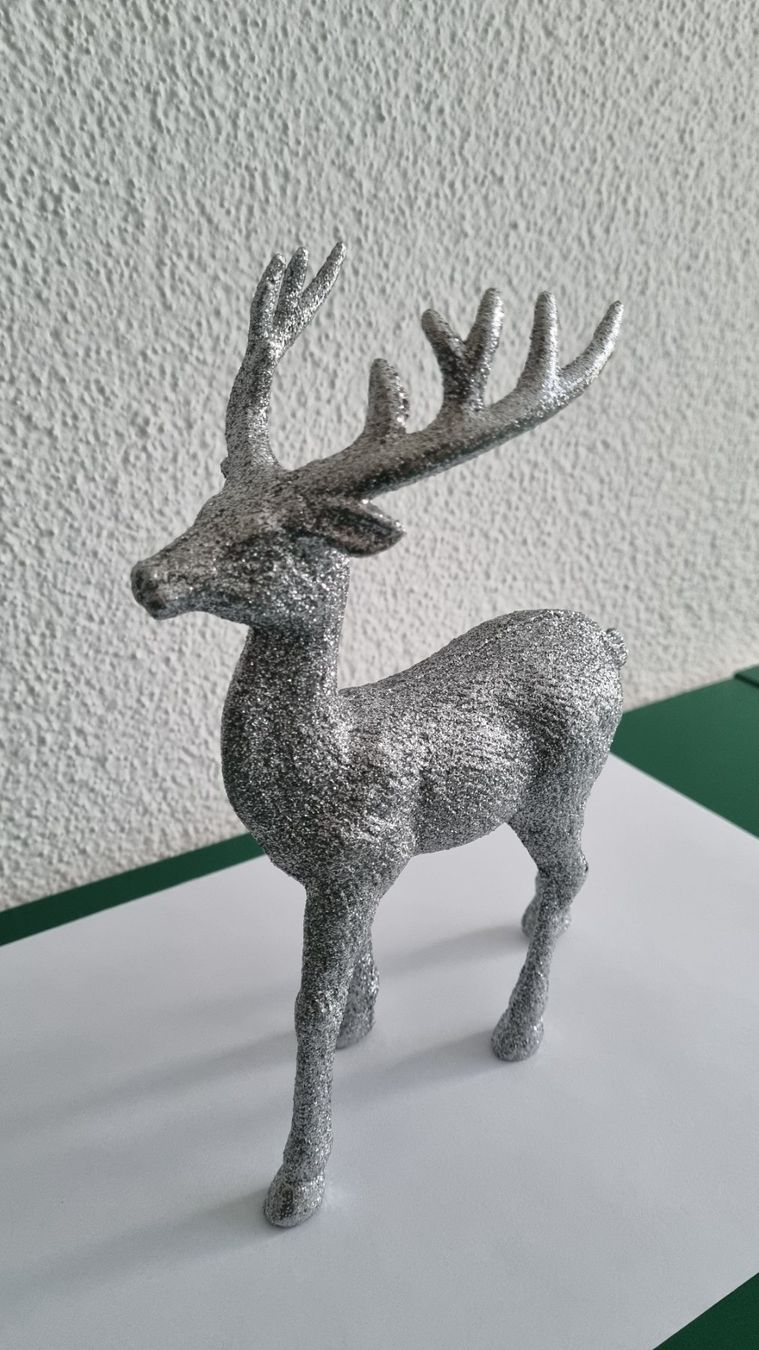Tutte le decorazioni: Weihnachtsdeko Hirsch silberfarbig – Nuovo (secondo la descrizione) da Zofingen venduto da Felpa