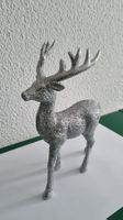 Weihnachtsdeko Hirsch silberfarbig