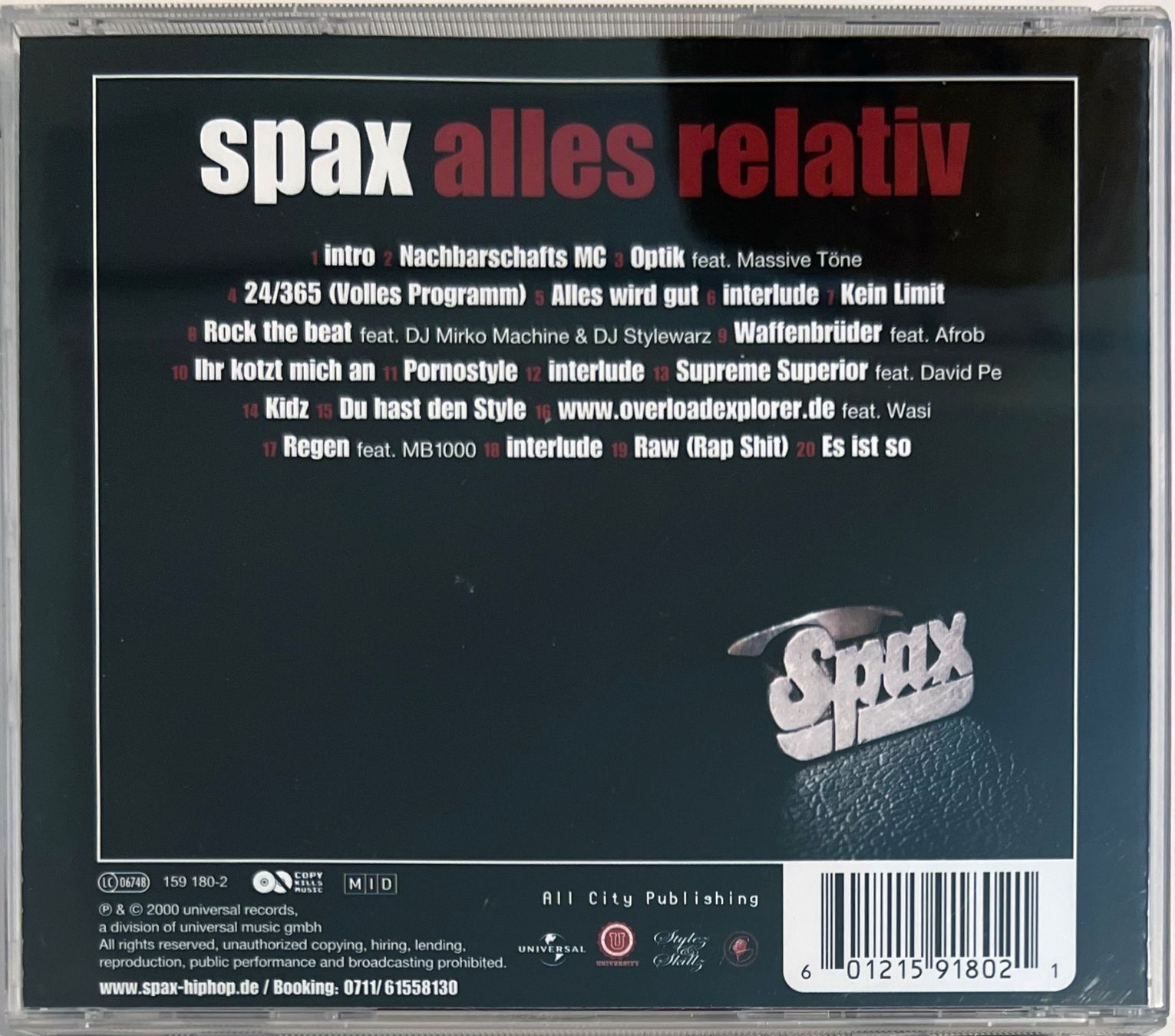 CD: Spax – Alles Relativ – Usato da Martigny venduto da jereq 1