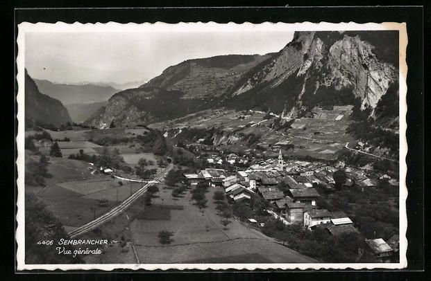 Ansichtskarten: AK Sembrancher, Vue générale, 1942 – Gebraucht aus Berlin von bartko-reher