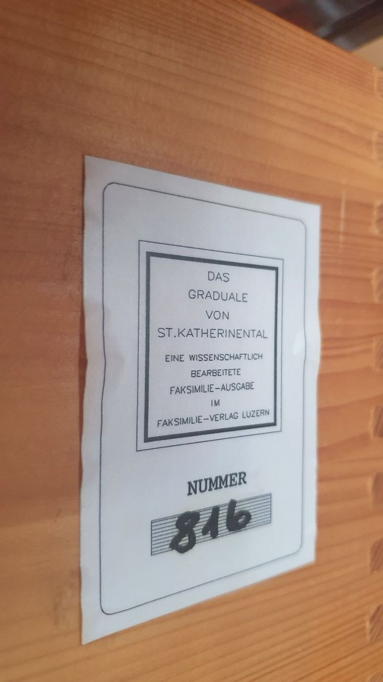 Libri: Das Graduale v. St. Katherinental Facsim – Usato da Fidaz venduto da KunstsammlerGR60 7