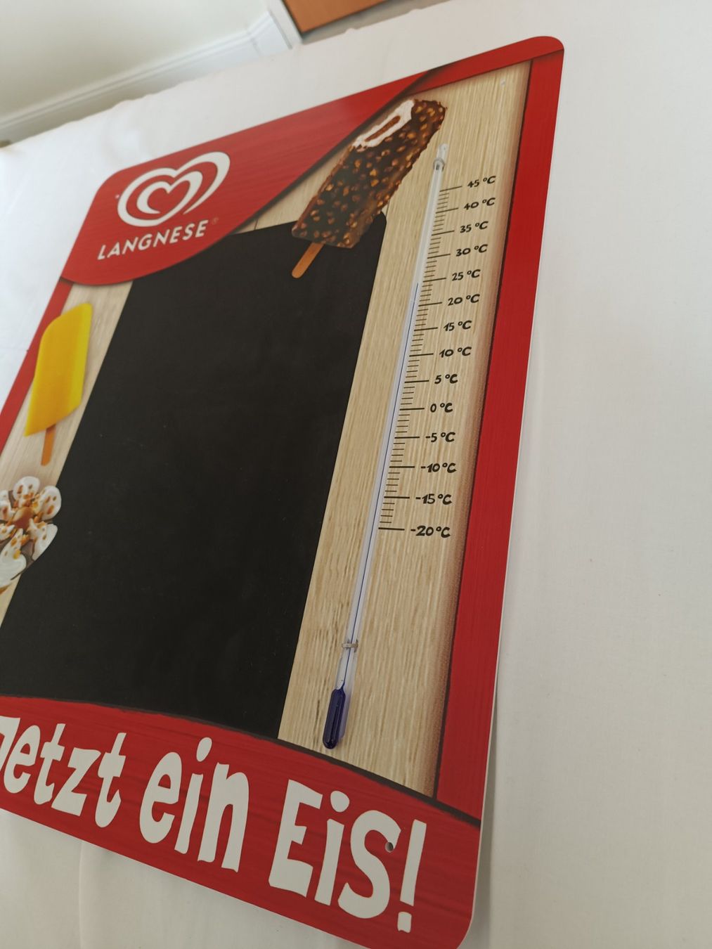 Schilder: Alte Werbe Tafel / Langnese - Jetzt ein Eis mit Thermometer – Gebraucht aus Brugg AG von Ente015 2