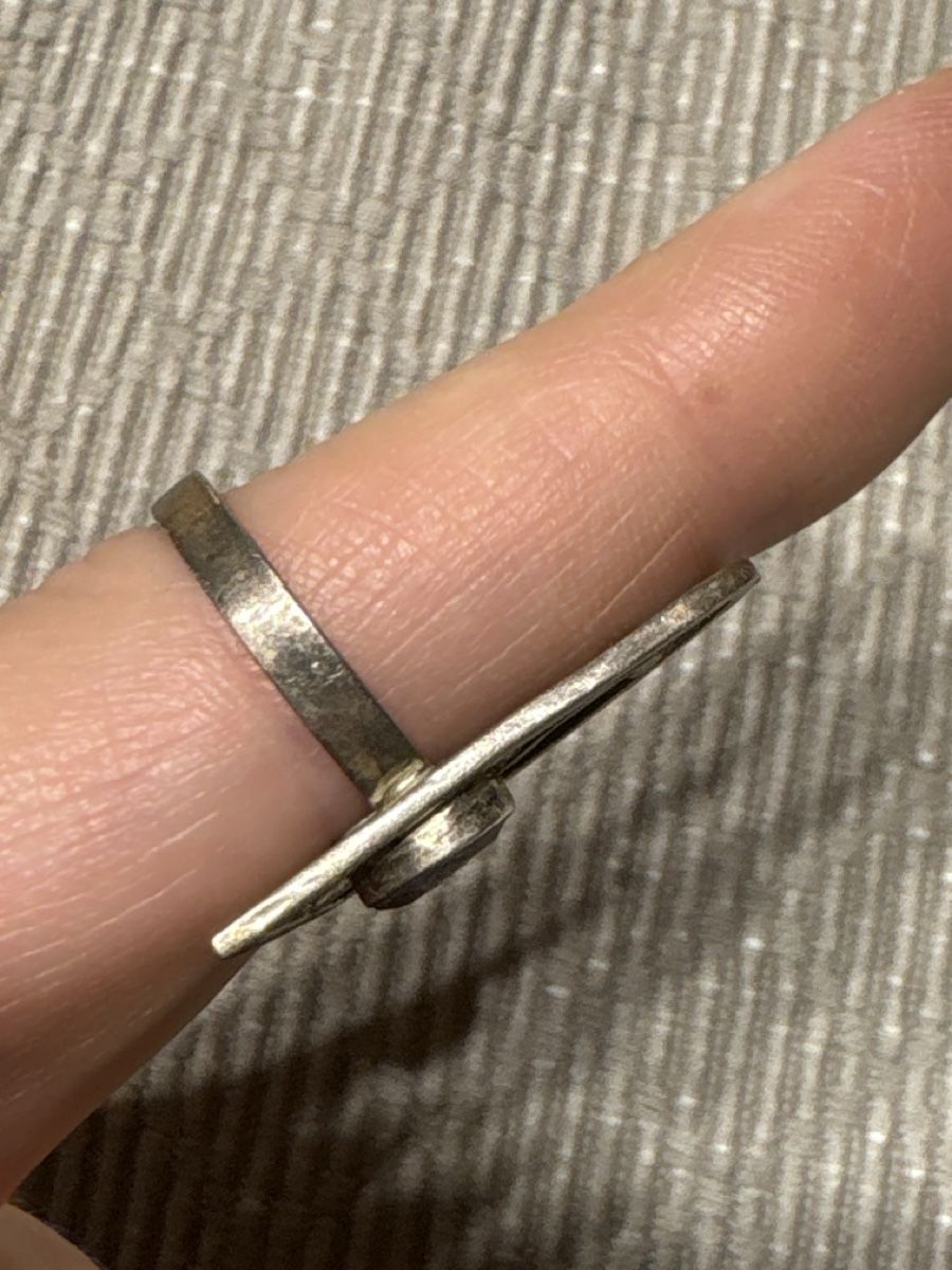 Anelli: Silber Fingerring mit Amethyst / Gr 58 – Usato da Rümlang venduto da SchumBru10 3