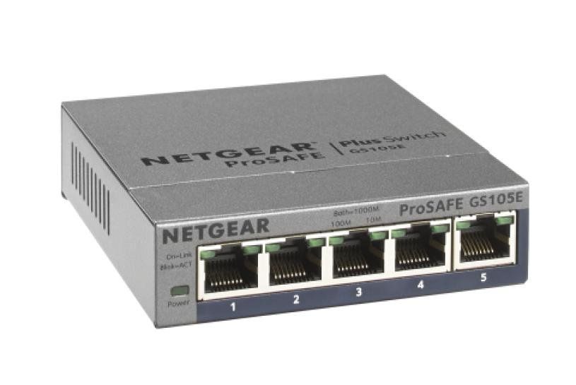 Netgear Hubs & Switches: Netgear / ProSAFE Plus 5-Port Gigabit-Switch GS105Ev2 – Gebraucht aus Gebenstorf von