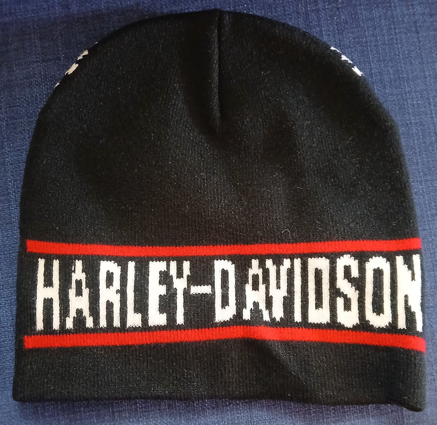 Harley-Davidson Copricapi, berretti & cappellini: Bonnet Harley-Davidson noir J009 – Nuovo e nell'imballaggio originale da Allens venduto da MADE.IN.ROCK.N.ROLL 2