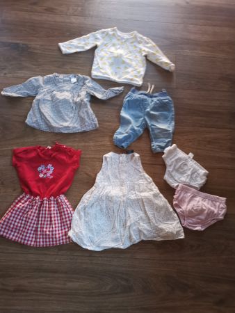 Mädchen Baby Kleiderpaket Kleider 7 teilig 74