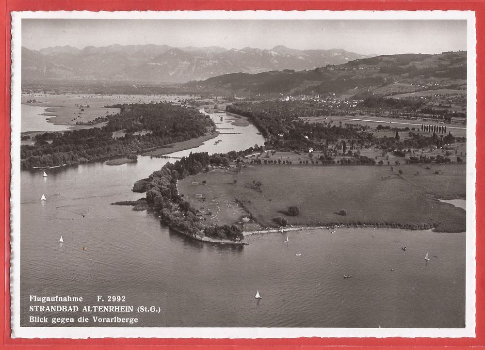 Altenrhein bei Thal Rheineck Strandbad Flugaufnahme ca 1940 (Gebraucht ...