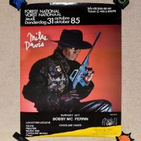 Miles Davis - Rare Affiche Concert Bruxelles 1985