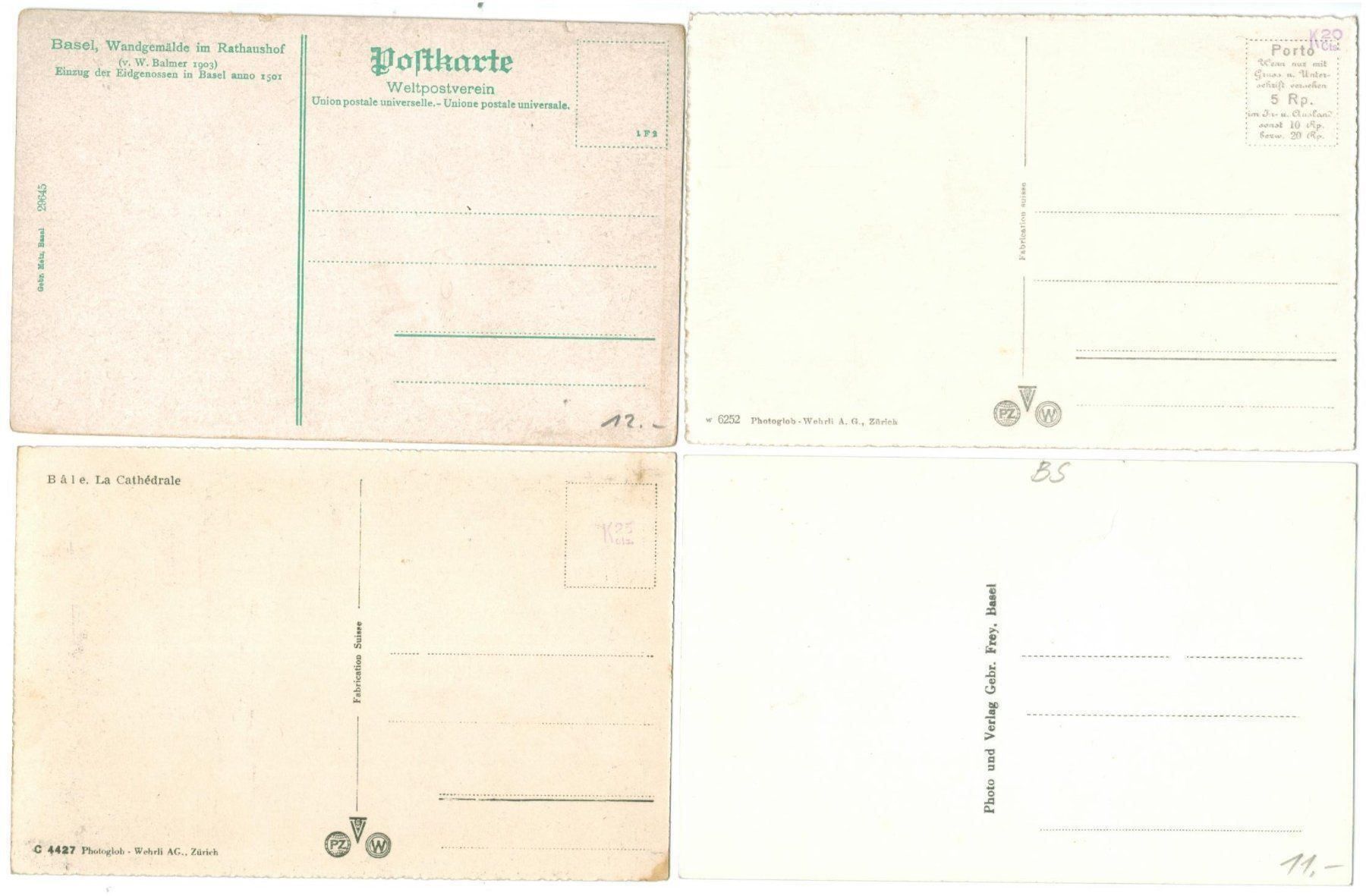 Cartes postales: 4 AK Basel – D'occasion à Zürich par Tolima194 1