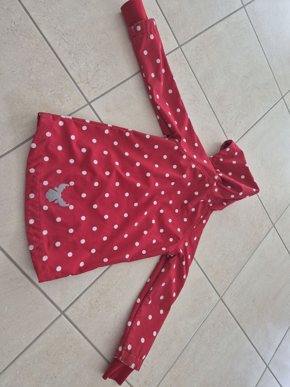 Giacche & Cappotti: Rote Softshell Jacke mit weissen  Pünktli, Grösse 140 – Usato da Adliswil venduto da Stardust11 2
