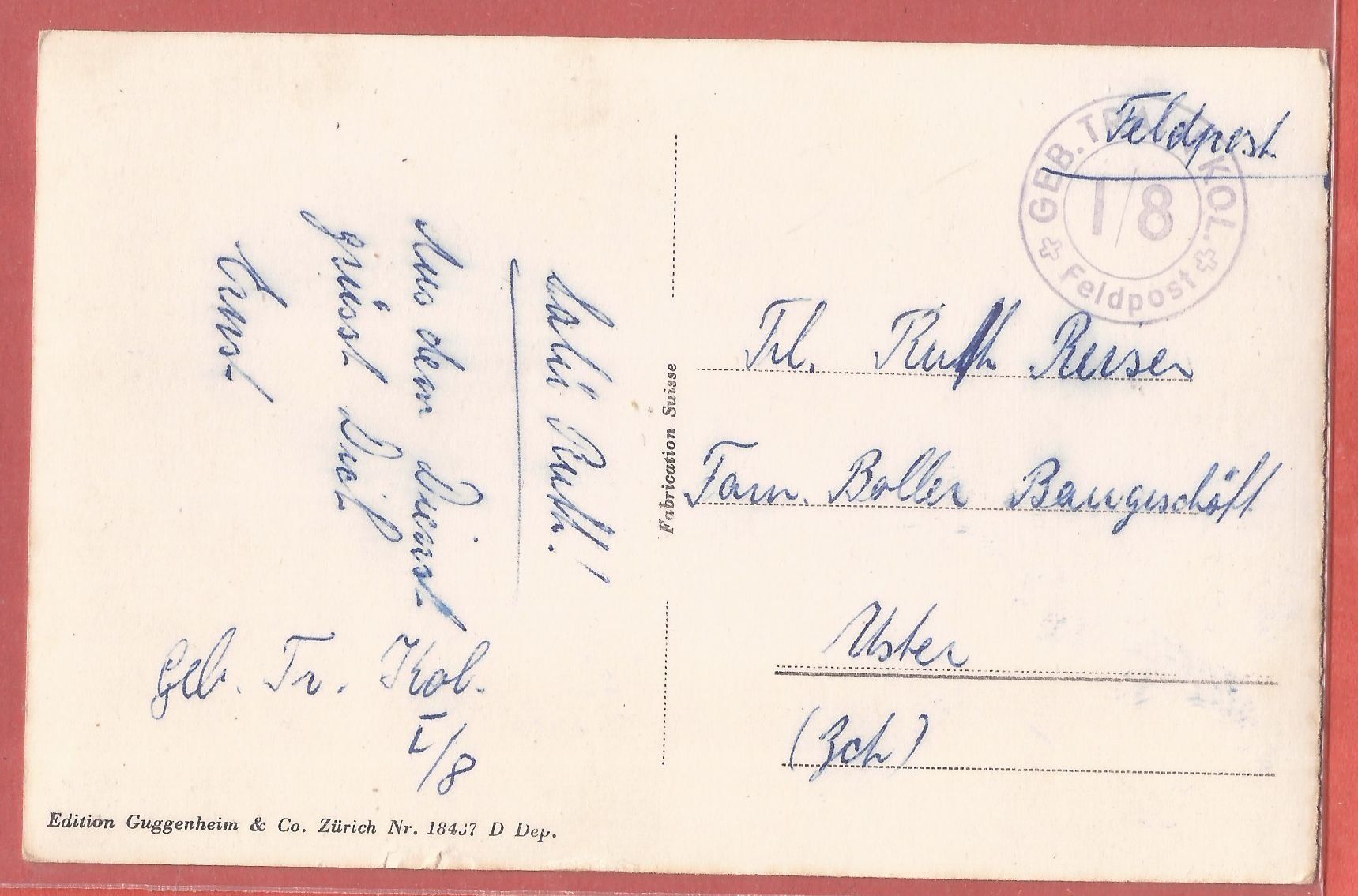 Cartoline postali: Schübelbach SZ - ca. 1930 – Usato da Fislisbach venduto da Porano 1